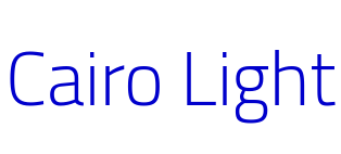 Cairo Light шрифт